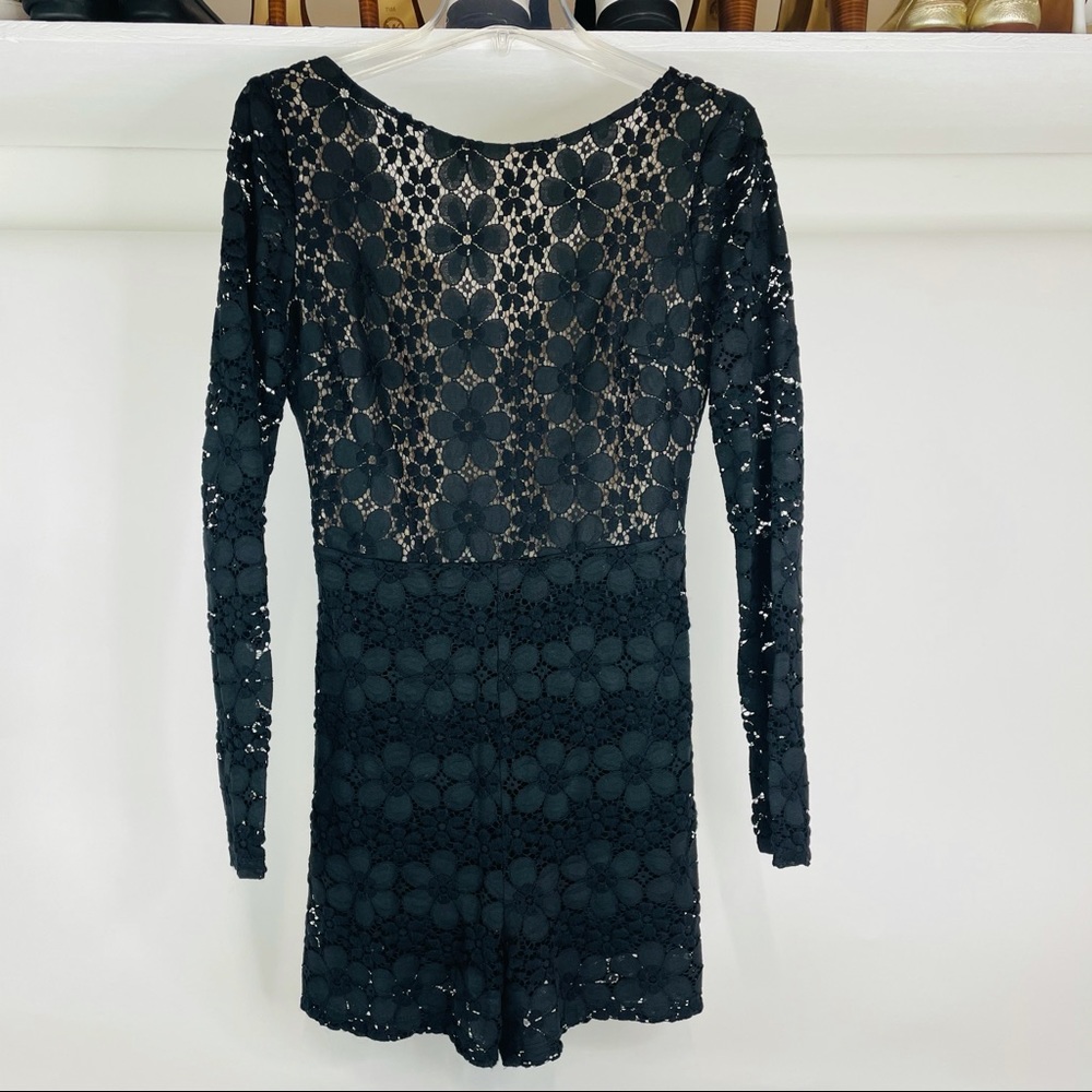 Va VA Voom Crochet Evening Party Romper Size M
